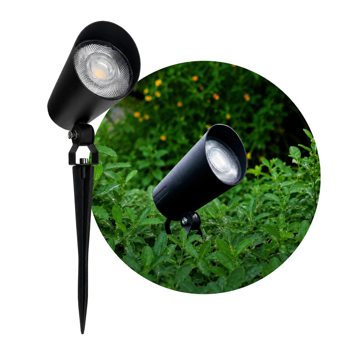 Espeto de Jardim LED Opus Copa 7W 3000K IP65 Bivolt Preto 520lm Extern