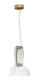 Pendente Amana Ouro Fosco e Clear ZR110 40x53cm LED 9W 3000k Starlux ST2587