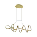 Pendente Moderno Zig Dourado TP003G 84cm 35W 3000k Bella ST1513-Bella Iluminação-Starlumen