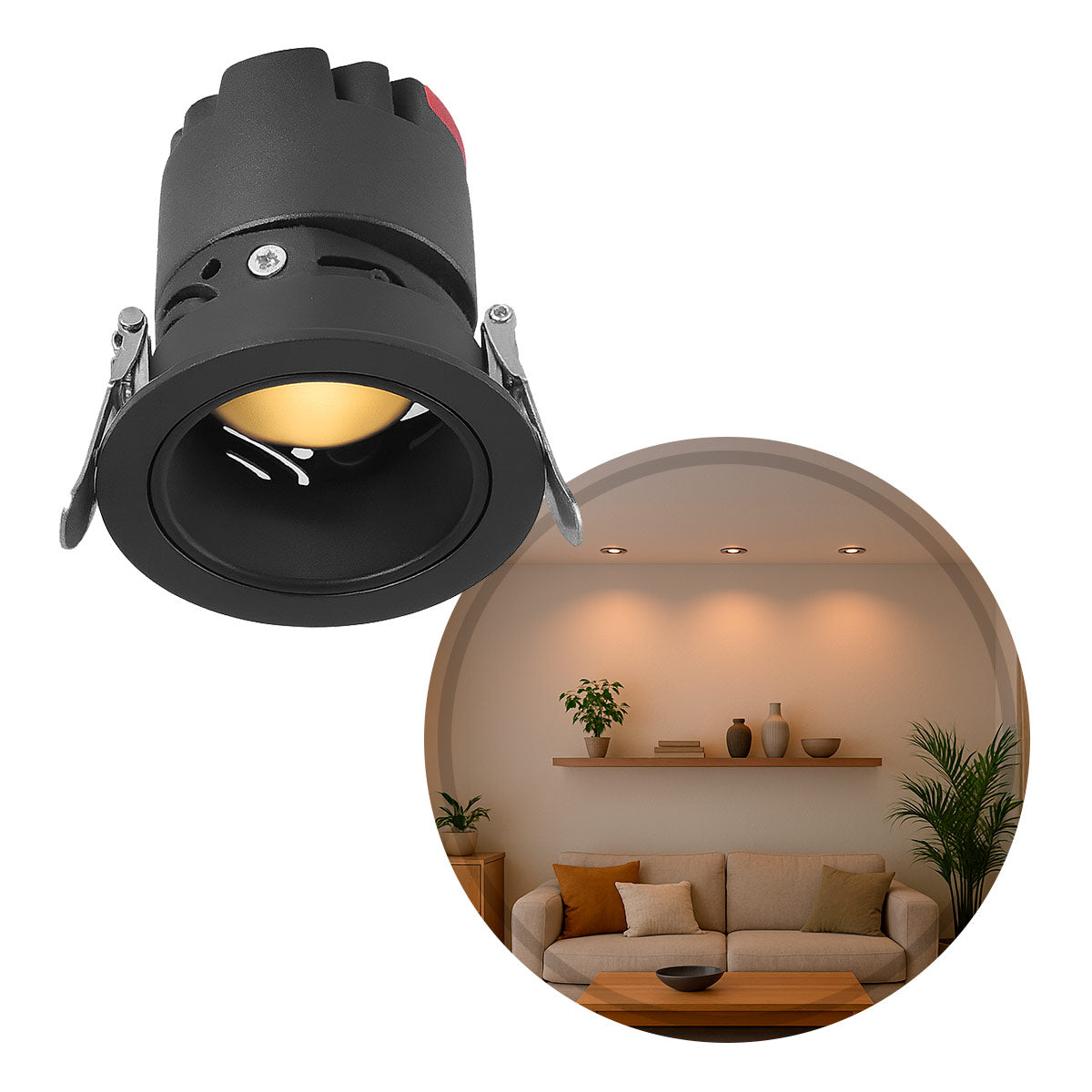 Spot LED Embutir Zagle 10W 2700K Luz Quente 24° IRC97 Preto Nordecor 6