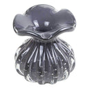 Vaso Frufru Cinza Grafite Trouxinha Cristal Murano 12cm São Marcos 3294/GF St2053