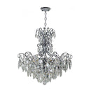 Lustre Clássico Bemmel Blend Cromado e Cristais transparentes 9306 CR CT P/ 6x E14 ST1366