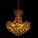 Lustre Clássico Bemmel Blend Dourado e Cristais transparentes 9306 DR CT P/6x E14 ST1366