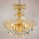 Lustre Clássico Bemmel Blend Dourado e Cristais transparentes 9306 DR CT P/6x E14 ST1366