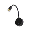 Arandela LED 3W Preta Articulada Parede Leitura Cabeceira AR1302-PT ST1105