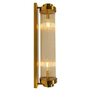 Arandela Maria Ouro Vidro Canelado Grande GD-31135-2L ST1731
