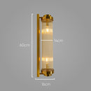 Arandela Maria Ouro Vidro Canelado Grande GD-31135-2L ST1731