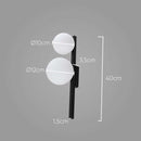 Arandela Orbit Preta 2 Globos Vidros Casual Light ARH1535PT St2060