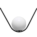 Pendente Preto Cúpula Globo Vidro Leitoso Cora P/ 1 Lamp G9 BW1398-1S St1753