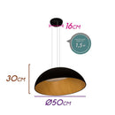 Pendente Tonia Meia Lua Preto 50cm LED 36W FG006BK Starlux ST2398