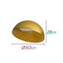 Plafon Tonia Meia Bola Lua Ouro 50cm LED 36W FG007MG Starlux ST2397