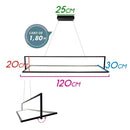 Pendente Mila Preto Geométrico LED Integrado 55W 2700k MB2719-120 ST1779