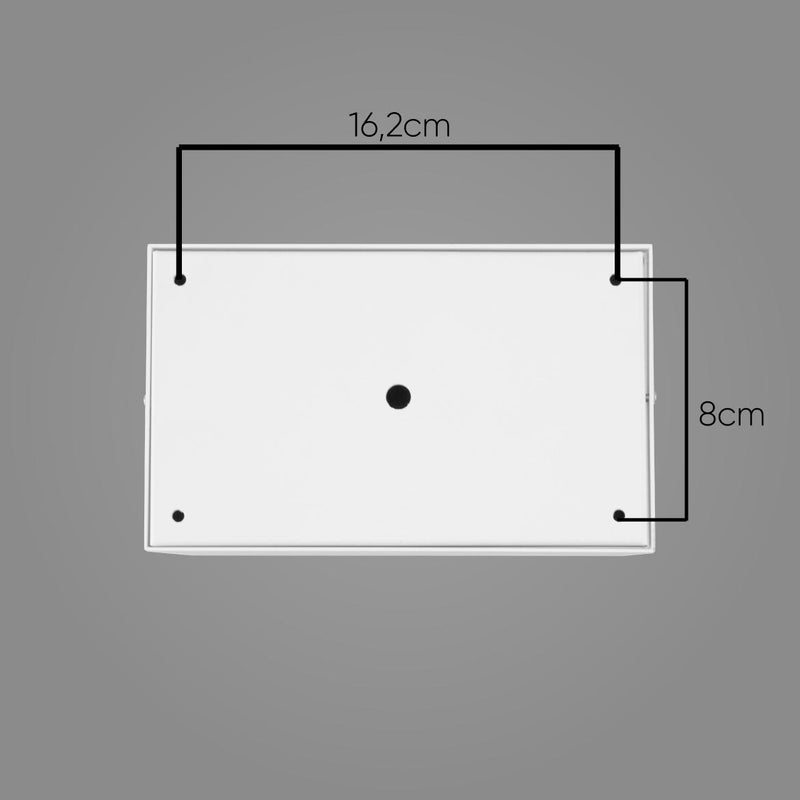 Plafon Spot Sobrepor Box Branco P/ 2x PAR20 Orluce ST2756
