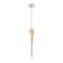 Pendente Clam Dourado em Vidro e Corrente Metálica para GU10 PD622DO ST1906