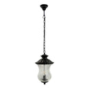 Pendente Colonial Preto Metal Vidro Canelado PD8173-2WL-BK St1754