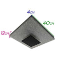 Plafon Kyara Preto Led 22w 40cm Efeito Estrelado Com Cristais HL001-Q-BK St1750
