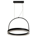 Pendente Emily Anel E Cristal Led Integrado 20w Ø40cm PM31197-BK St1762