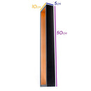 Arandela Puch Preta Led Efeito Decorativa Parede Teto 10w 50cm 5745/50-PT/CB-M St164