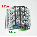 Arandela De Cristais Legítimo K9 Meia Lua Aço Inox AR-4567 ST4567