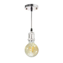 Pendente Tubo Cilindro Metal Soquete E27 Cordão DS2345 St1374-Cromado