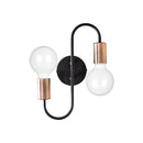 Luminária Arandela Moderna Dupla Trace Abajur Parede Soquete E27 P/ Lampadas Decorativas QAR1350 St1353