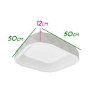 Plafon Otto Branco Led 35w 2700k Quadrado 50cm ZR088-Q-WH St1776