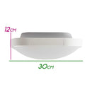 Plafon Enzo Branco Quadrado P/ 2 LED E27 30cm Starlux ZR075-S-WH ST1895