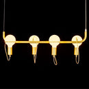 Pendente Zeki ZR144-GD Starlux + 4 LED G95 4W Milk ST2636