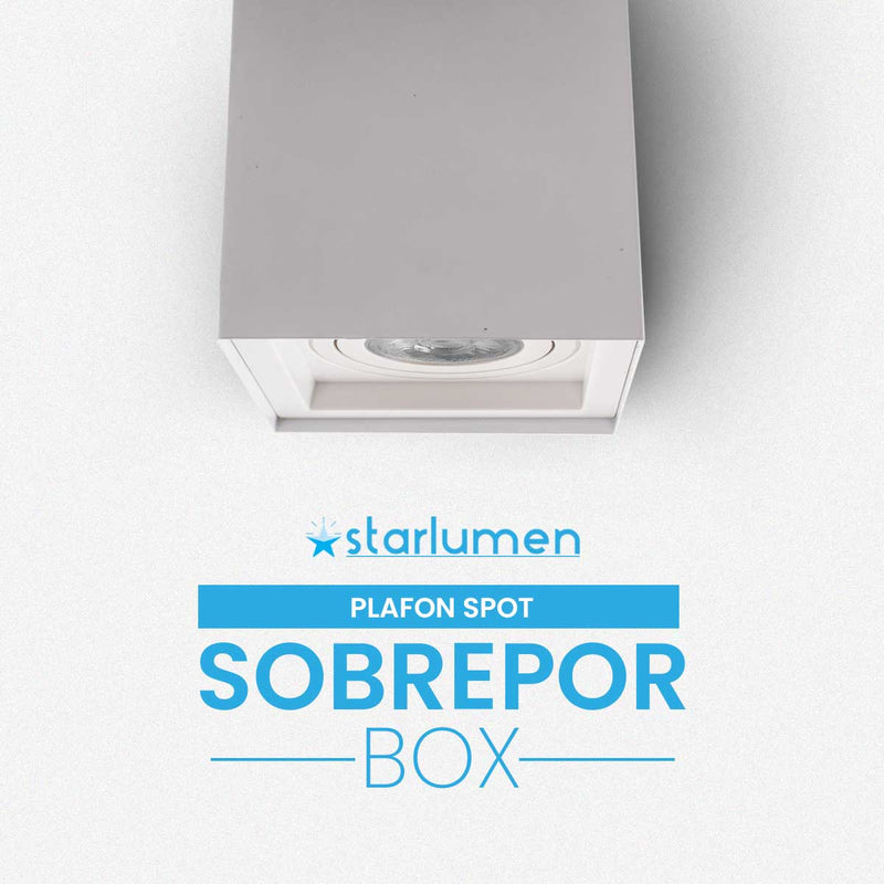 Plafon Spot Sobrepor Teto Box Branco P/ PAR20 Starlumen ST2755