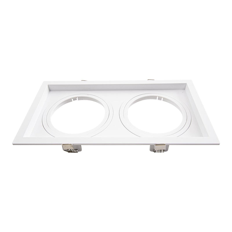 Spot Duplo de Embutir Recuado p/ 2x GU10 AR111 Pix ST3167