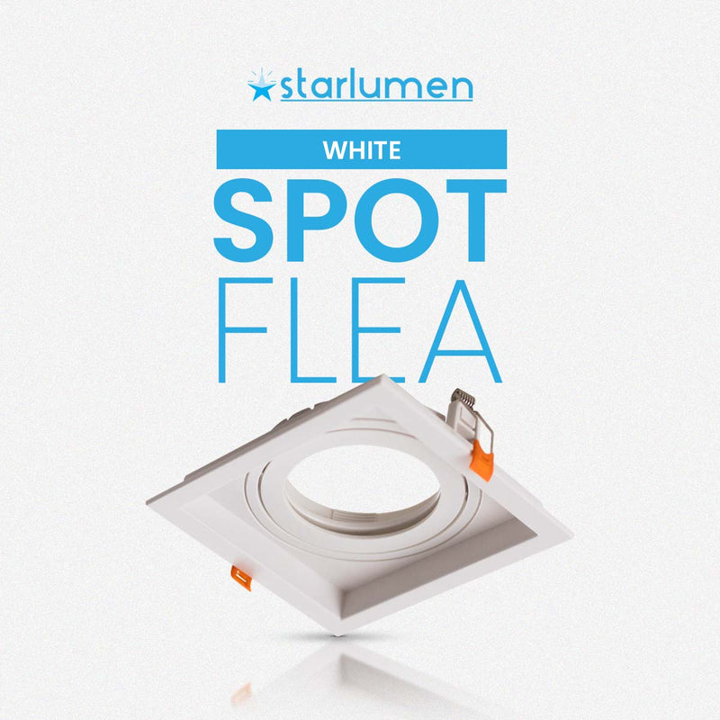 Spot de Embutir FLEA Quadrado Branco P/ PAR30 E27 6193 Nordecor ST3104