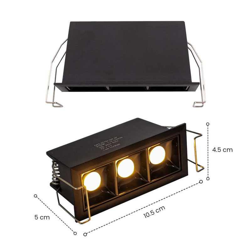 Spot Soul Embutir 3 Focos 30° 6W Luz Quente 2700k PRO 87784 Opus ST3050