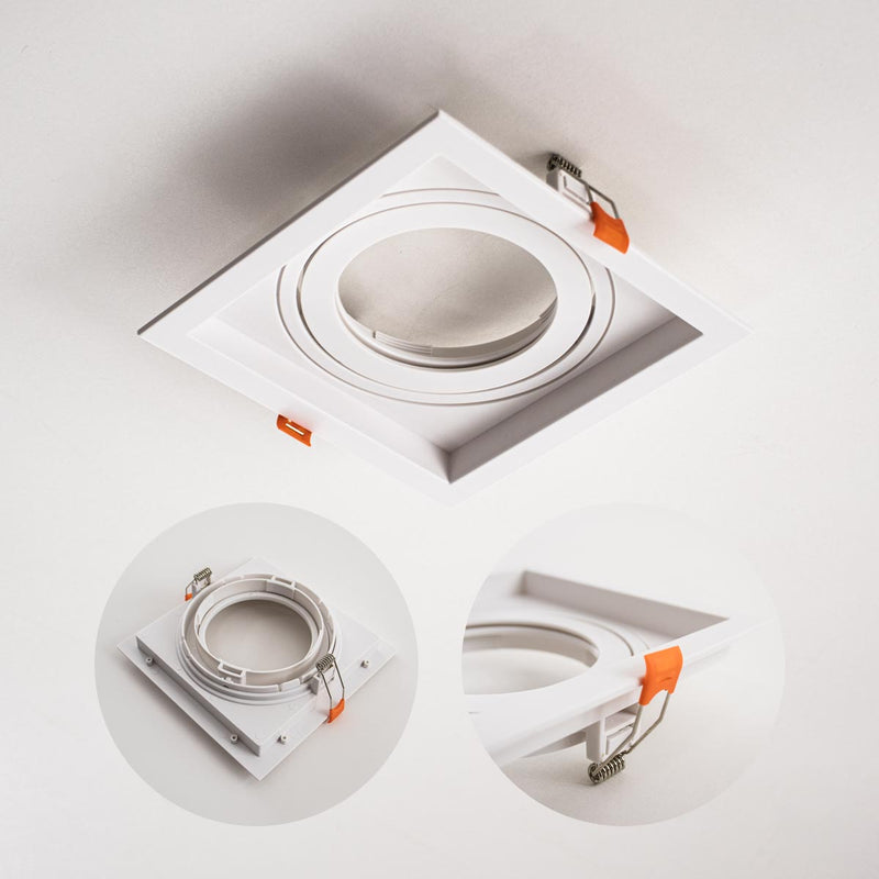 Spot de Embutir FLEA Quadrado Branco P/ PAR30 E27 6193 Nordecor ST3104