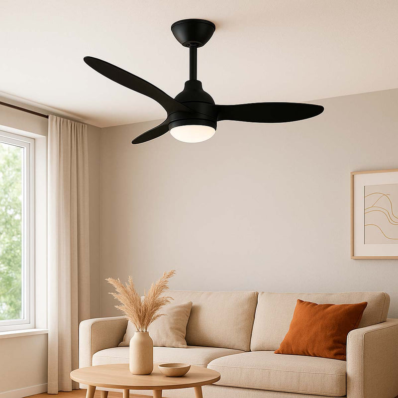 Plafon AIR Breeze LED Multicor C/ Ventilador 37W + Controle Opus ST2915 - Preto