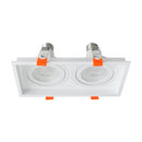 Spot Luminária de Teto Retangular Embutir Loyo p/ LED 2xPAR20 Nordecor ST3235-Nordecor-Starlumen