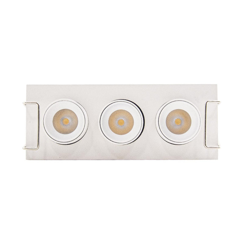 Spot LED Embutir Kawi Retrátil Triplo 6W 3000K IP20 IRC90 Nordecor ST3225