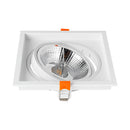 Spot Luminária de Teto Quadrado Embutir Loyo p/ LED AR70 Nordecor ST3235-Nordecor-Starlumen