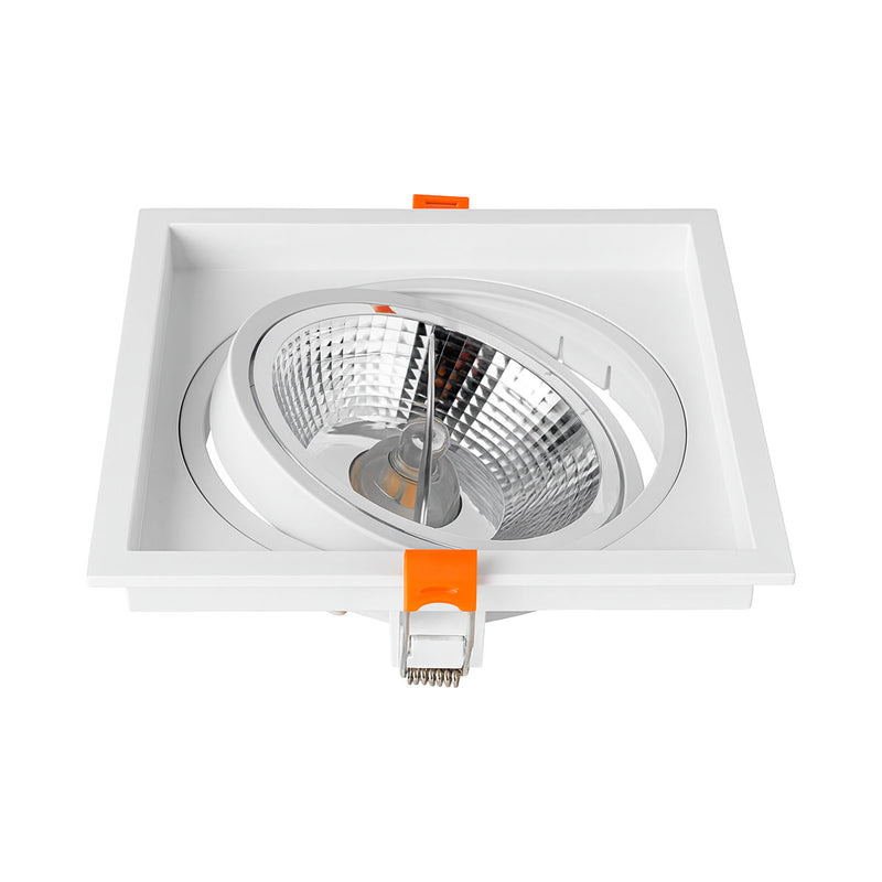 Spot Luminária de Teto Quadrado Embutir Loyo p/ LED AR70 Nordecor ST3235-Nordecor-Starlumen