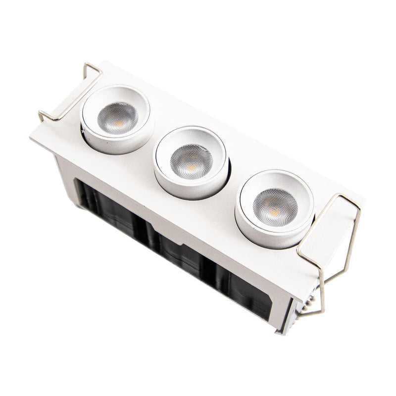 Spot LED Embutir Kawi Retrátil Triplo 6W 3000K IP20 IRC90 Nordecor ST3225