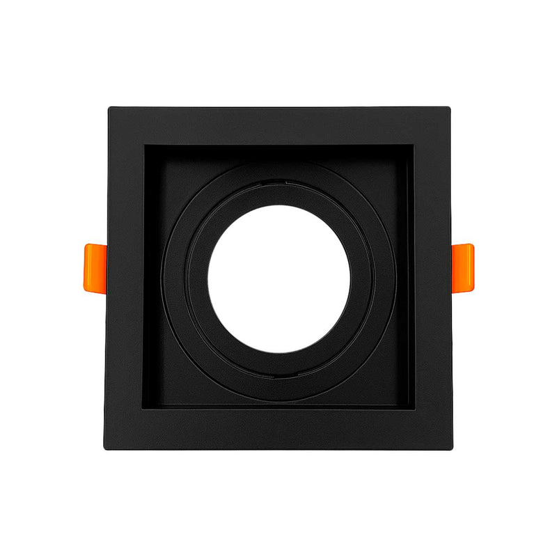 Spot Embutir Quadrado Recuado Foco Orientável ABS p/ MR16 GU10 Delis ST3249