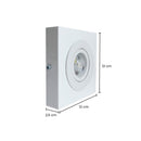 Spot Luminária Slim Sobrepor Teto Beiral Alumínio LED 7W Luz Quente Externo ST3250