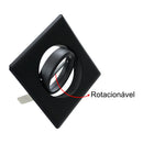 Spot Plafon Embutir Quadrado Light Orientavel em Aluminio p/ LED PAR20 E27 ST2999-Spots-Starlumen