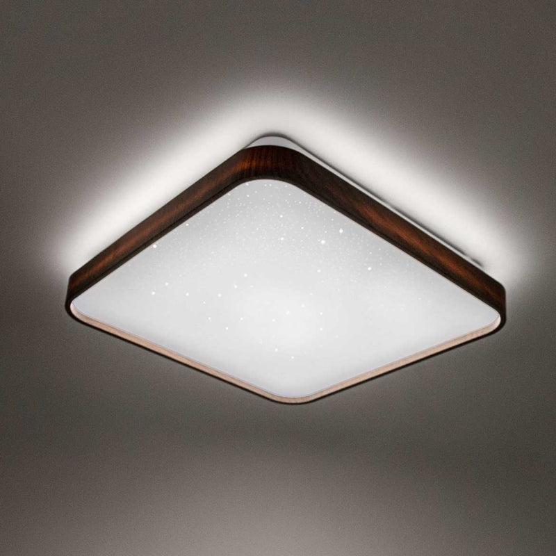 Plafon em Metal e Acrílico Amadeirado Timber 40cm LED 24W ST1936