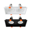 Spot Luminária de Teto Retangular Embutir Loyo p/ LED 2xPAR20 Nordecor ST3235-Nordecor-Starlumen