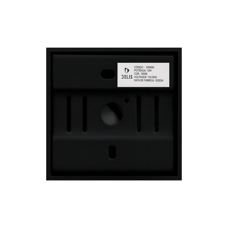 Spot Luminária LED Sobrepor 12W Luz Quente IRC90 Moderno Delis ST3257 - Preto