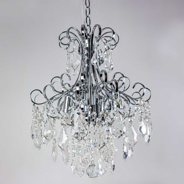 Lustre Clássico Cristal Malipiero P/4 E14 Tupiara 5204 CR CT St1365