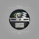 Arandela Malu Preto Fosco e Smoky ZR129-SKY Globo Vidro Starlux para G9 ST2597