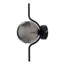 Arandela Malu Preto Fosco e Smoky ZR129-SKY Globo Vidro Starlux para G9 ST2597