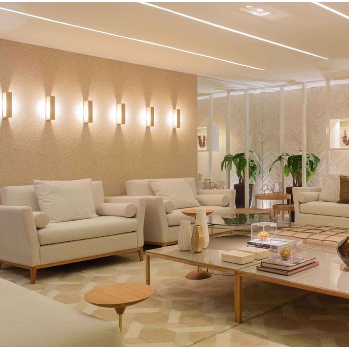 Arandela Puch Branca LED Efeito Decorativa Parede Teto 5W 25cm Branca e cobre ST163 - 220V