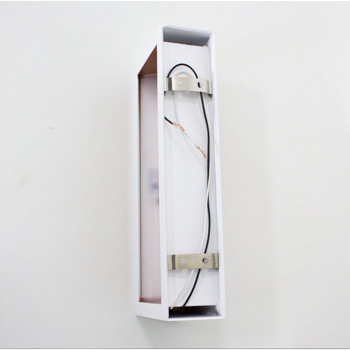 Arandela Puch Branca LED Efeito Decorativa Parede Teto 5W 25cm Branca e cobre ST163 - 220V